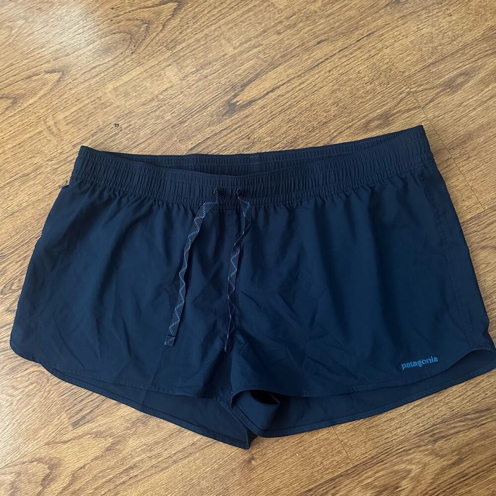 Pantagonia Blue Elastic waist lined shorts size XL summer beach wear drawstring